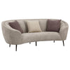 Ellorie - Upholstered Channel Back Curved Sofa - Beige