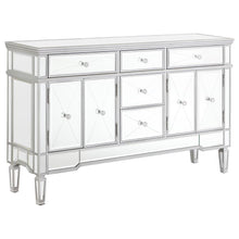  Duchess - 5-Drawer Mirrored Storage Accent Cabinet - Silver