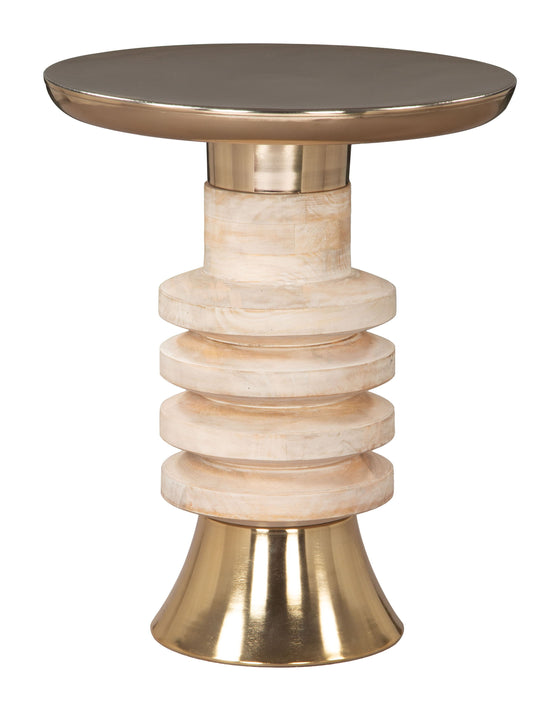 Ringar - Side Table - Gold & Natural