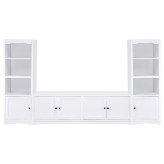 Laughlin - 3-piece Entertainment Center TV Stand - White