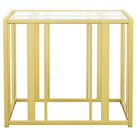 Adri - Rectangular Glass Top Side End Table