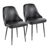 Marcel - Dining Chair (Set of 2) - Black Legs & Faux Leather