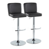 Henry - Adjustable Barstool With Swivel - Chrome Metal (Set of 2)