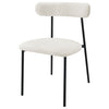 Anzio - Boucle Upholstered Dining Side Chair (Set of 2) - White