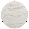 Tandi - Round Faux Marble Coffee Table - White And Black