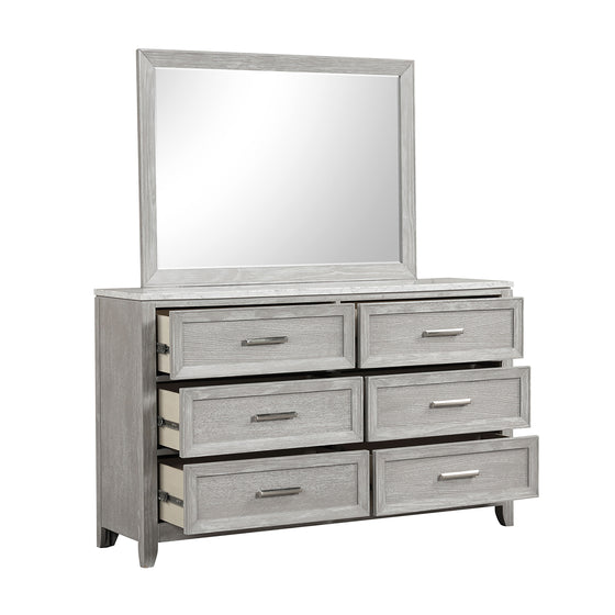 Fiona - Dresser & Mirror - Gray