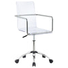 Amaturo - Acrylic Adjustable Home Office Desk Chair - Clear