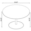 Ganso - Round Metal Coffee Table With Tempered Glass Top - Black