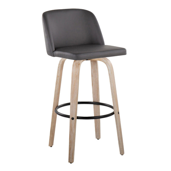 Toriano - 30" Fixed-height Barstool (Set of 2) - Gray