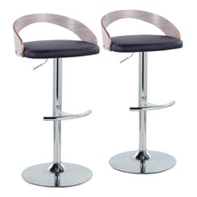  Grotto - Adjustable Barstool (Set of 2) - Black And Gray Light