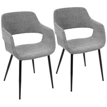  Margarite - Dining / Accent Chair - Black With Gray (Set of 2)