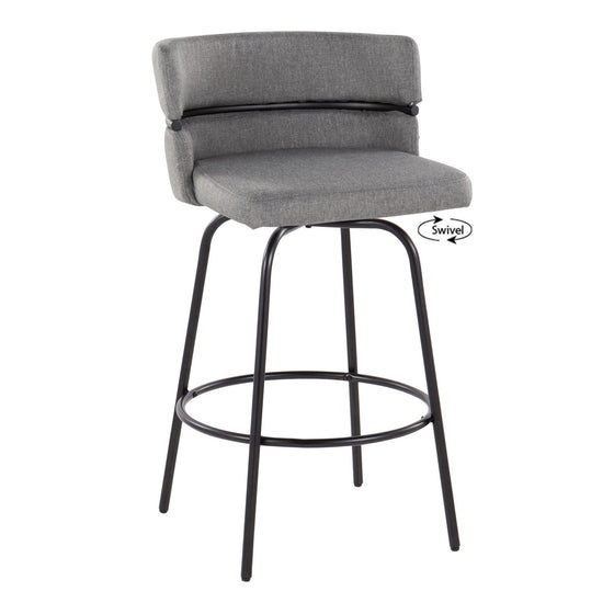 Cinch Claire - 26" Fixed-Height Counter Stool (Set of 2) - Black Base