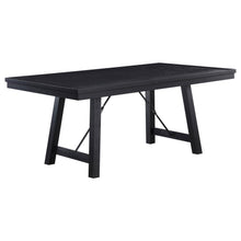  Newport - Rectangular Wood Trestle Dining Table - Black