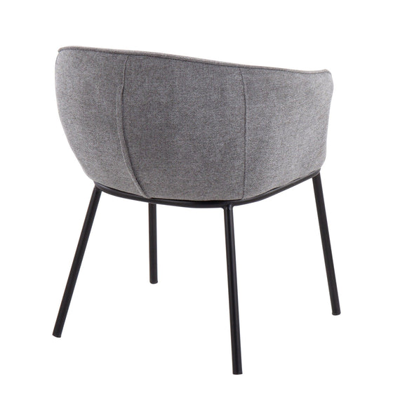 Ashland - Chair - Black Steel And Gray Fabric