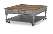  Kingston - Square Lift-Top Cocktail Table - Sandalwood Brown / Tweed Gray