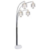 Maisel - Hanging Crystal Arc Tree Floor Lamp - Black