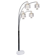  Maisel - Hanging Crystal Arc Tree Floor Lamp - Black