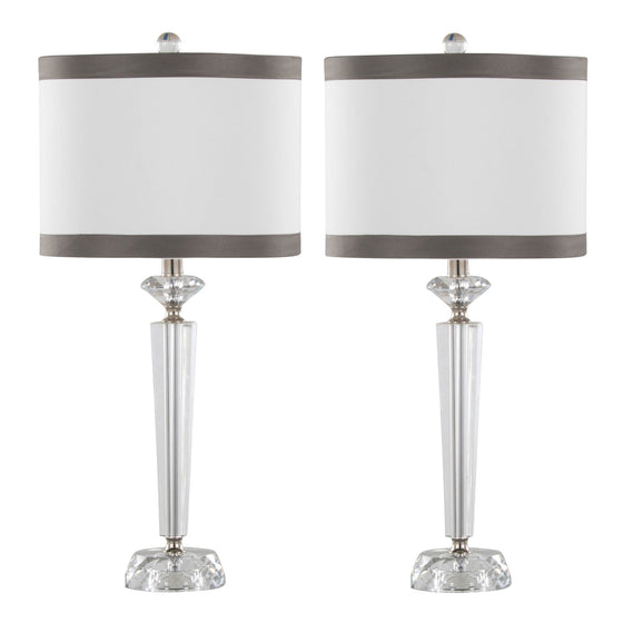 Diamond - Torch 25.75" Crystal Table Lamp (Set of 2) - White