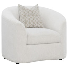  Rainn - Boucle Upholstered Sloped Arm Accent Chair - Latte