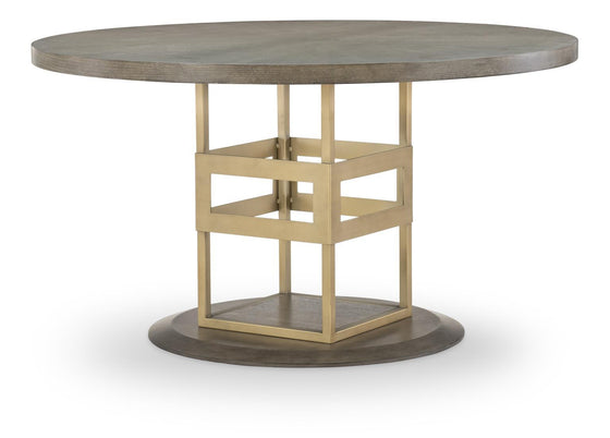 Castalia - Complete Round Pedestal Table - Slate Stone