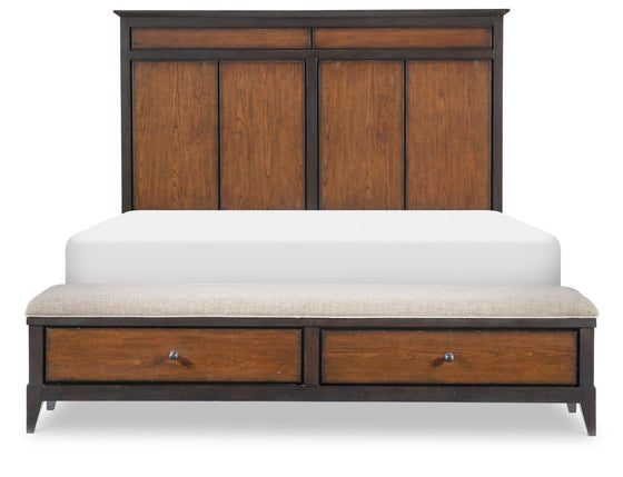 Fenmore - Complete Panel Bed With Storage Bench