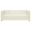 Chaviano - Upholstered Track Arm Sofa - Pearl White