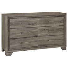  Wright - 6-Drawer Dresser Cabinet - Brown Oak