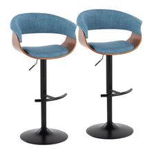  Vintage Mod - Adjustable Barstool (Set of 2) - Black Base