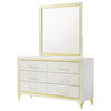 Lucia - 6-Drawer Dresser With Mirror - White