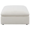 Hobson - Square Upholstered Ottoman - Ivory