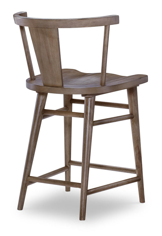 XXX's And OOO's - Counter Height Splat Back Chair - Cocoa