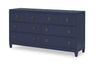 Summerland - Dresser (6 Drawers, Jewelry Tray In Top LSF Drawer, Felt-Lined Top Drawers) - Inkwell Blue