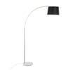 March - Floor Lamp - White Marble And Nickel