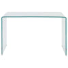 Ripley - Tempered Bent Glass Writing Desk Clear - Clear Glass