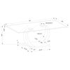 Pruitt - Rectangular Glass Top Metal Coffee Table - Satin