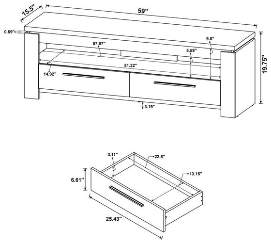 Elkton - 2-Drawer Engineered Wood 59" TV Stand