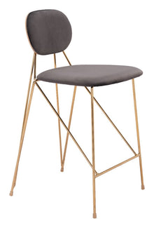  Georges - Counter Stool (Set of 2) - Gray / Gold