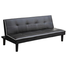  Katrina - Upholstered Tufted Convertible Sofa Bed - Black