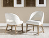 Melrose - Upholstered Arm Chair - Cloud White And Desert Oak