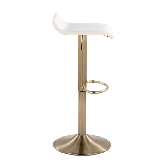 Ale - Adjustable Barstool (Set of 2) - Gold Base