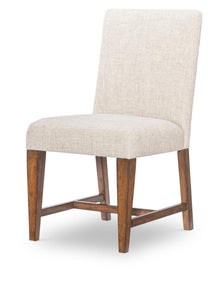  Fenmore - Upholstered Side Chair - Mocha And Distressed Cherry