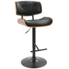 Lombardi - Adjustable Barstool (Set of 2) - Black Base