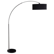  Kawke - Arched Drum Shade Metal Floor Lamp - Black