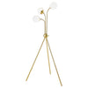 Miley - Spherical Bulb Tripod Tree Floor Lamp - Gold