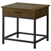  Byers - 1-Drawer Square Engineered Wood End Table - Brown Oak