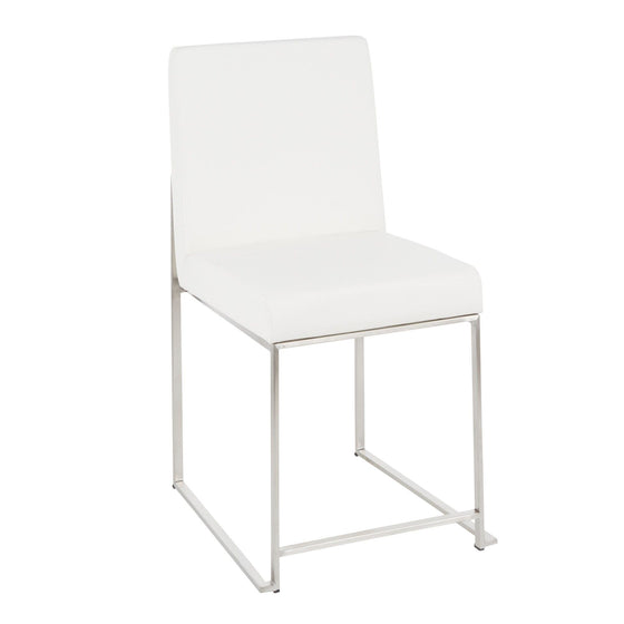 Fuji - High Back Dining Chair - Stainless Steel (Set of 2)