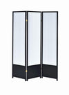 Calix - 3-Panel Room Divider Folding Shoji Screen - Black