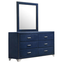  Melody - 6-Drawer Upholstered Dresser With Mirror