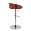 Santi - 25" Fixed-Height Counter Stool With Swivel - Walnut Wood (Set of 2)