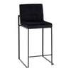 Fuji - High Back Counter Stool - Black Legs